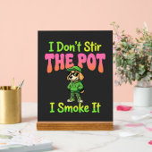 Lustiger Pot-Rauchender Hund Stoner Acrylschild (Hochzeit)