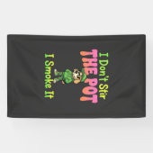 Lustiger Pot-Rauchender Hund Stoner Banner (Horizontal)