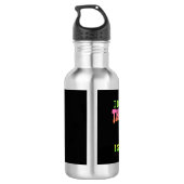 Lustiger Pot-Rauchender Hund Stoner Edelstahlflasche (Rückseite)
