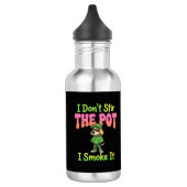 Lustiger Pot-Rauchender Hund Stoner Edelstahlflasche (Links)