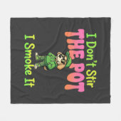 Lustiger Pot-Rauchender Hund Stoner Fleecedecke (Vorderseite (Horizontal))