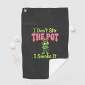 Lustiger Pot-Rauchender Hund Stoner Golfhandtuch (Insitu)