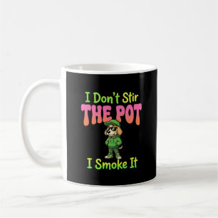 Lustiger Pot-Rauchender Hund Stoner Kaffeetasse