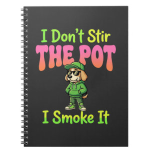 Lustiger Pot-Rauchender Hund Stoner Notizblock