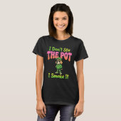 Lustiger Pot-Rauchender Hund Stoner T-Shirt (Vorne ganz)