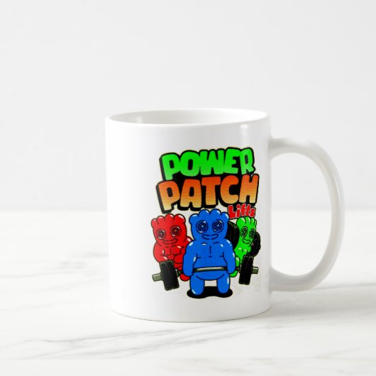 Lustiger Power-Patch Gewichtheben Bodybuilding Kaffeetasse (Rechts)