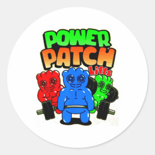 Lustiger Power-Patch Gewichtheben Bodybuilding Runder Aufkleber