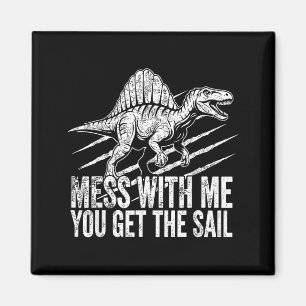 Lustiger prähistorischer Segel-Raptor Spinosaurus- Magnet