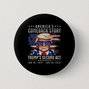Lustiger Präsident Donald Trump Amtseinführungs Ta Button