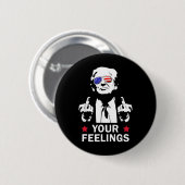Lustiger Präsident Donald Trump Mittelfinger Button (Vorne & Hinten)