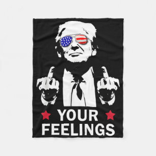 Lustiger Präsident Donald Trump Mittelfinger  Fleecedecke