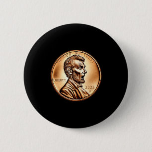 Lustiger Präsident Lincoln Penny Münzsammler Desig Button