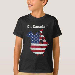 Lustiger Präsident Trump sagt Oh Kanada Karte Amer T-Shirt