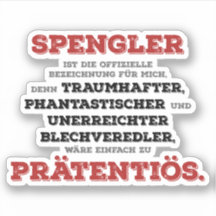 Lustiger Prätentiöse Spengler Handwerker