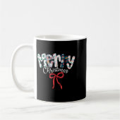 Lustiger Preppy Frohe Weihnachten Santa Coquette B Kaffeetasse (Links)