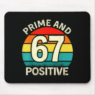 Lustiger Primzahl-Positiver 67 Mathelehrer 6 7 Zah Mousepad