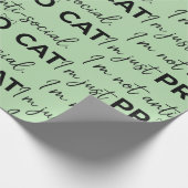 Lustiger Pro-Katze Anti-Sozial Introvertiert  Geschenkpapier (Ecke)