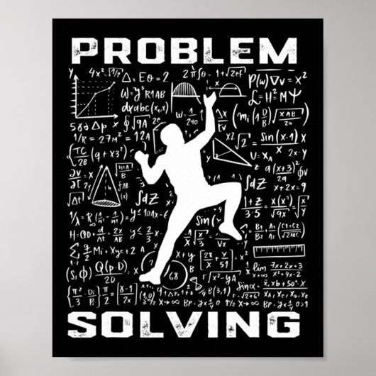 Lustiger Problemlösender Kletterer Felsenklettern  Poster (Vorne)