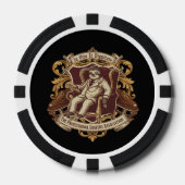 Lustiger professioneller Faulenzer Faultier | In O Pokerchips (Vorderseite)