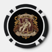 Lustiger professioneller Faulenzer Faultier | In O Pokerchips (Rückseite)