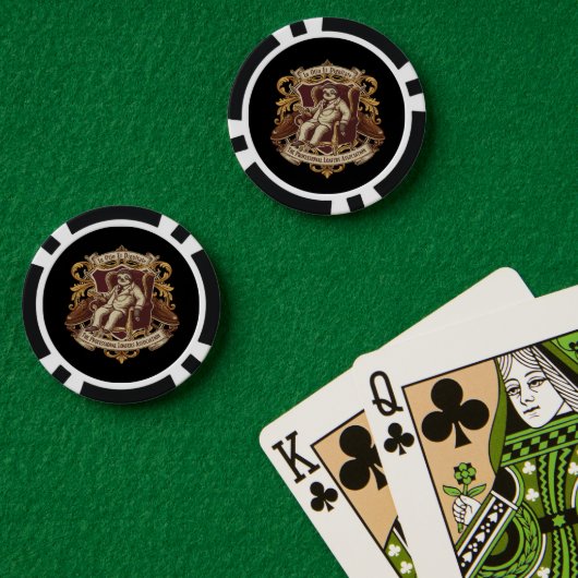 Lustiger professioneller Faulenzer Faultier | In O Pokerchips (Pokertisch (doppelt))