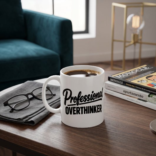 Lustiger professioneller Überdenker Kaffeetasse