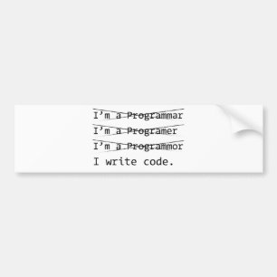 Lustiger Programmierer Autoaufkleber
