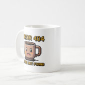 Lustiger Programmierer-Becher - Fehler 404 Kaffee  Kaffeetasse (Vorderseite Links)