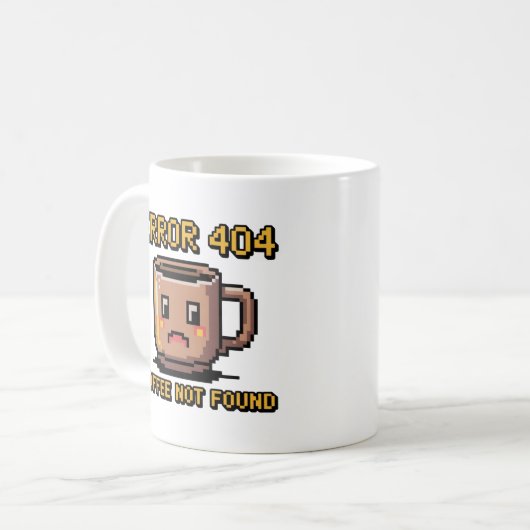 Lustiger Programmierer-Becher - Fehler 404 Kaffee  Kaffeetasse (Vorderseite Links)