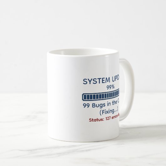 Lustiger Programmierer beim Coden Kaffeetasse (VorderseiteRechts)