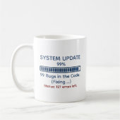 Lustiger Programmierer beim Coden Kaffeetasse (Links)