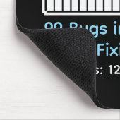 Lustiger Programmierer beim Coden Mousepad (Ecke)