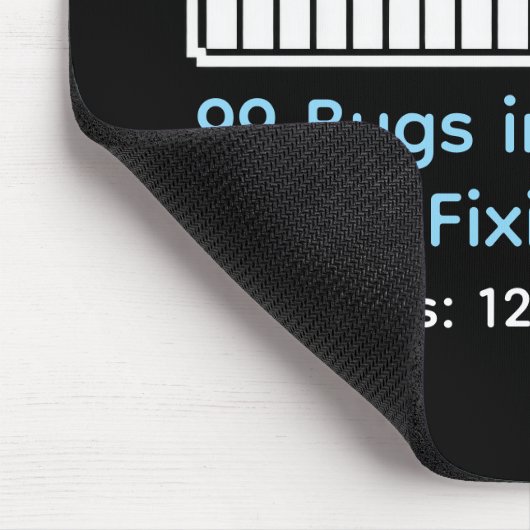 Lustiger Programmierer beim Coden Mousepad (Ecke)