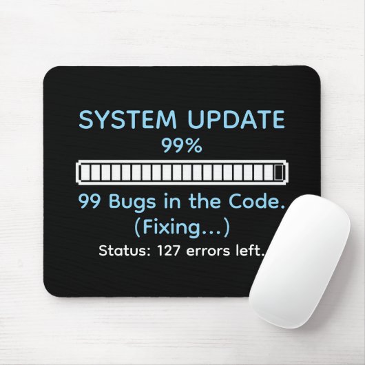 Lustiger Programmierer beim Coden Mousepad (Mit Mouse)