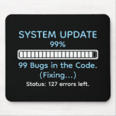 Lustiger Programmierer beim Coden Mousepad (Vorne)