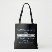 Lustiger Programmierer beim Coden Tasche (Vorderseite)