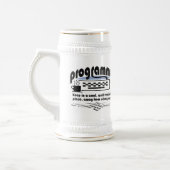 Lustiger Programmierer Bierglas (Links)