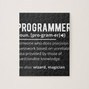 Lustiger Programmierer-Code-Entwickler-Bedeutung D Puzzle