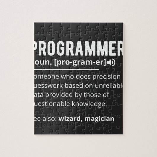 Lustiger Programmierer-Code-Entwickler-Bedeutung D Puzzle (Vertikal)