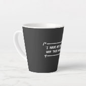 Lustiger Programmierer-Debugging-Humor Milchtasse (Linke Ecke)