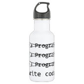 Lustiger Programmierer Edelstahlflasche (Vorderseite)