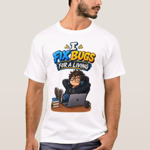 Lustiger Programmierer-Humor – Ich lebe davon, Bug T-Shirt