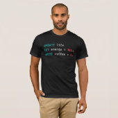 Lustiger Programmierer Kaffee SQL Query T-Shirt (Vorne ganz)