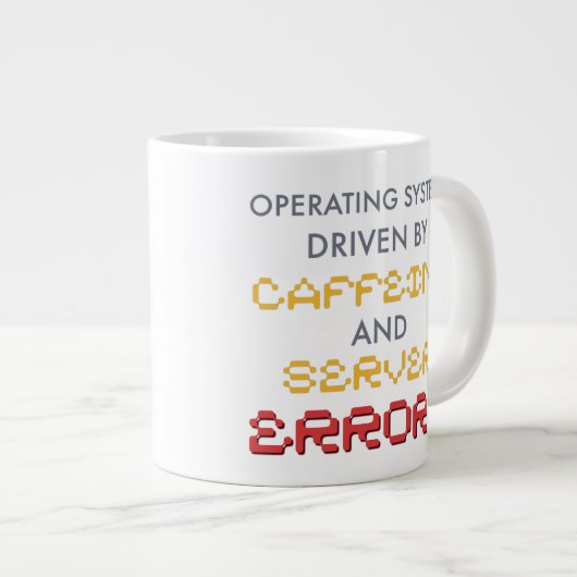 Lustiger Programmierer-Kaffee und Serverfehler Jumbo-Tasse (Vorderseite Rechts)