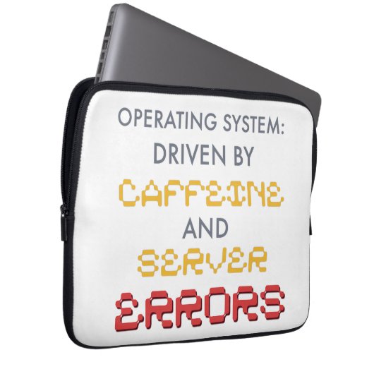 Lustiger Programmierer-Kaffee und Serverfehler Laptopschutzhülle (Vorne Rechts)
