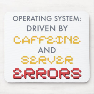 Lustiger Programmierer-Kaffee und Serverfehler Mousepad