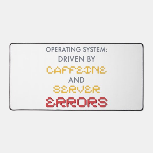 Lustiger Programmierer-Kaffee und Serverfehler Schreibtischunterlage (Vorderseite)