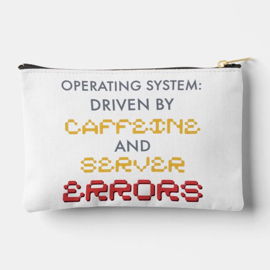 Lustiger Programmierer-Kaffee und Serverfehler Zubehörtasche (Rückseite)