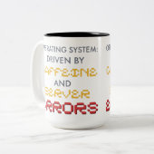 Lustiger Programmierer-Kaffee und Serverfehler Zweifarbige Tasse (Vorderseite Links)