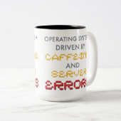 Lustiger Programmierer-Kaffee und Serverfehler Zweifarbige Tasse (VorderseiteRechts)